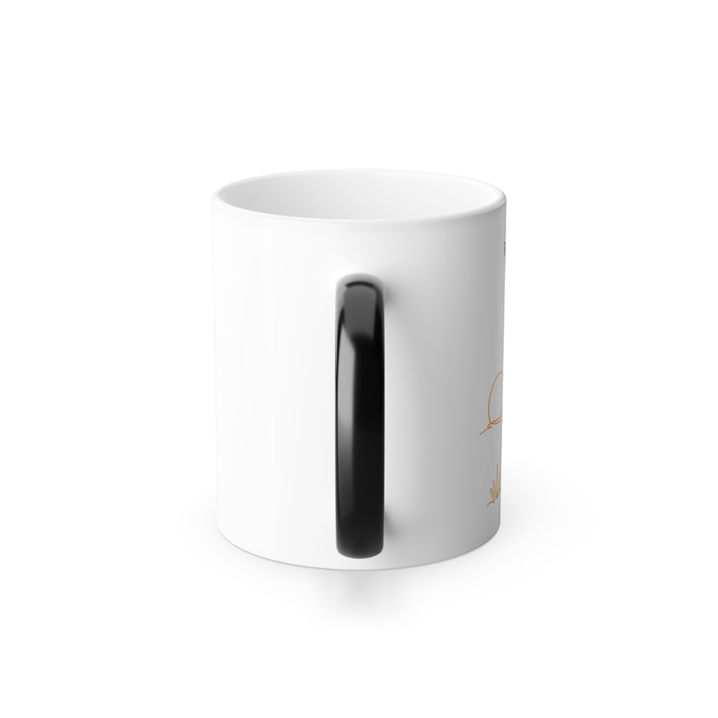 Color-Changing Mug — Minimal Continuous Line Safari Giraffe, 11 oz