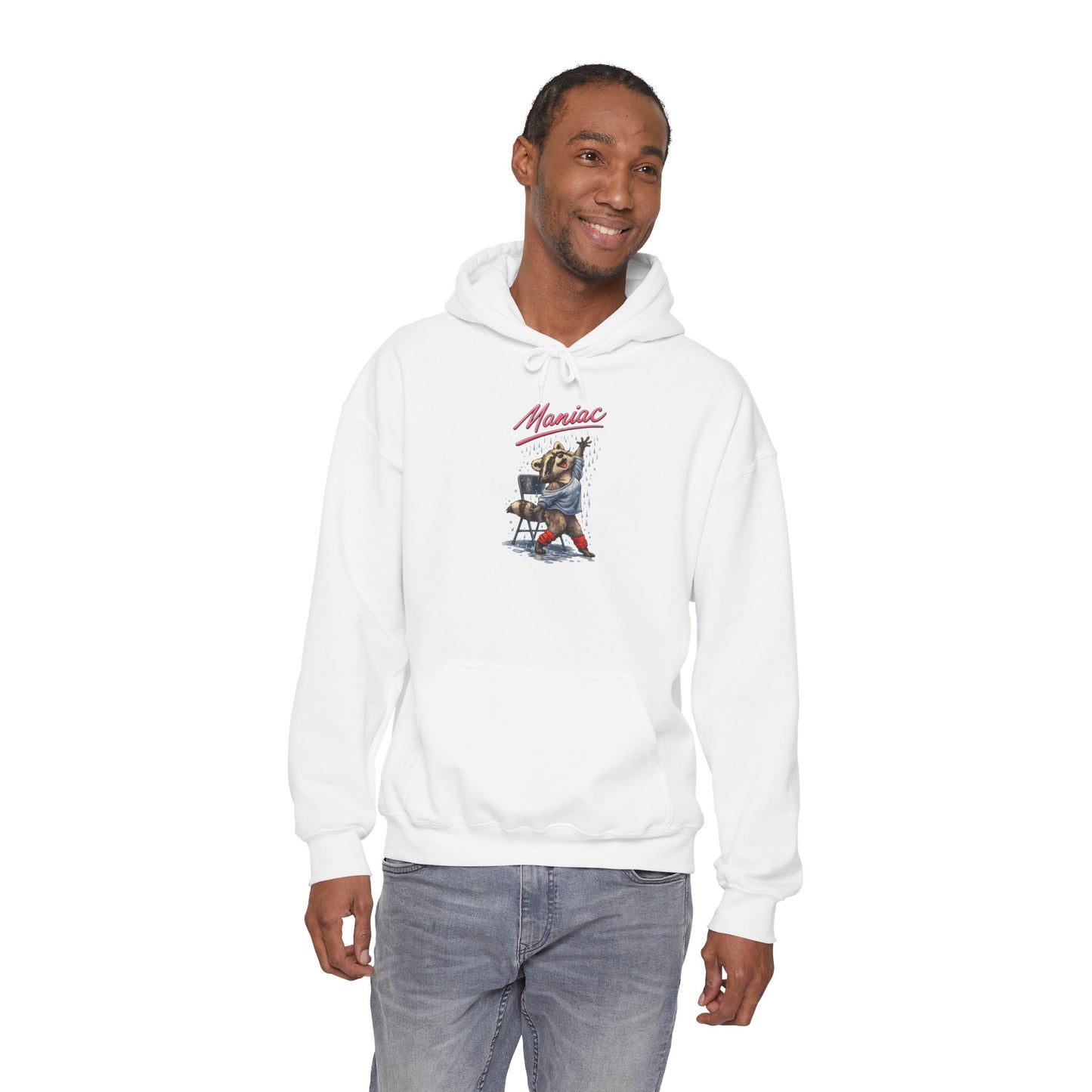 Dancing Raccoon "Maniac" Hooded Sweatshirt