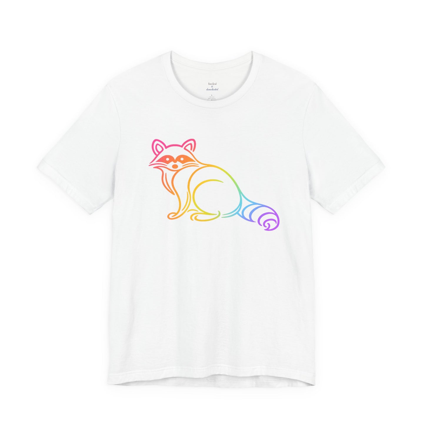 Rascal Raccoon Tee — Minimal Line Raccoon Scenic Graphic T-Shirt