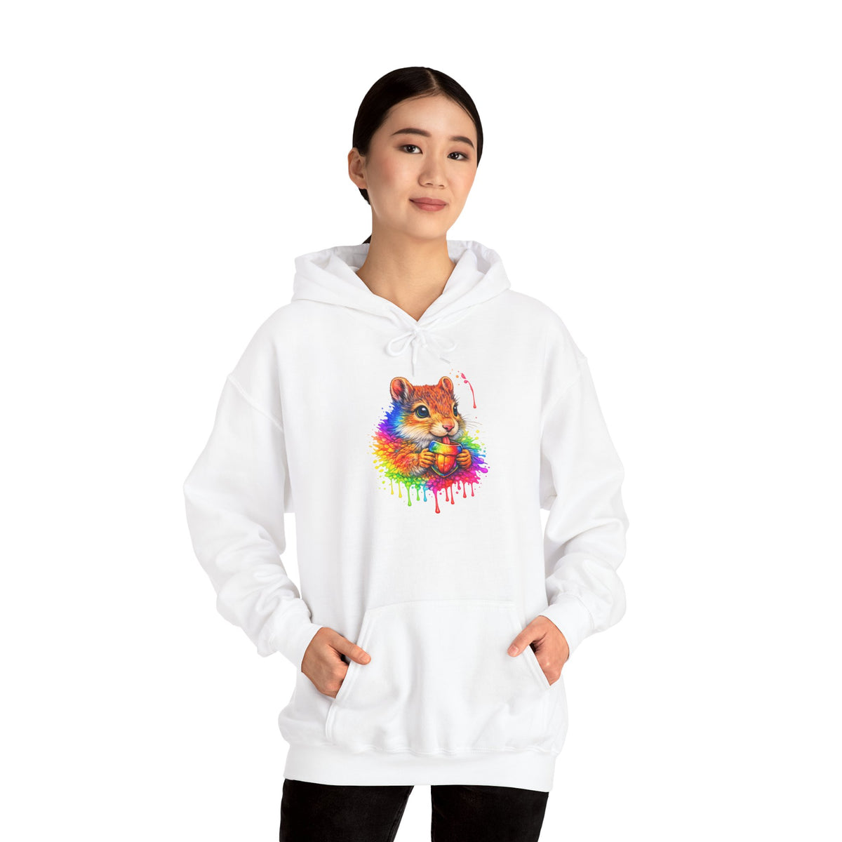 Watercolor Squirrel Hooded Sweatshirt