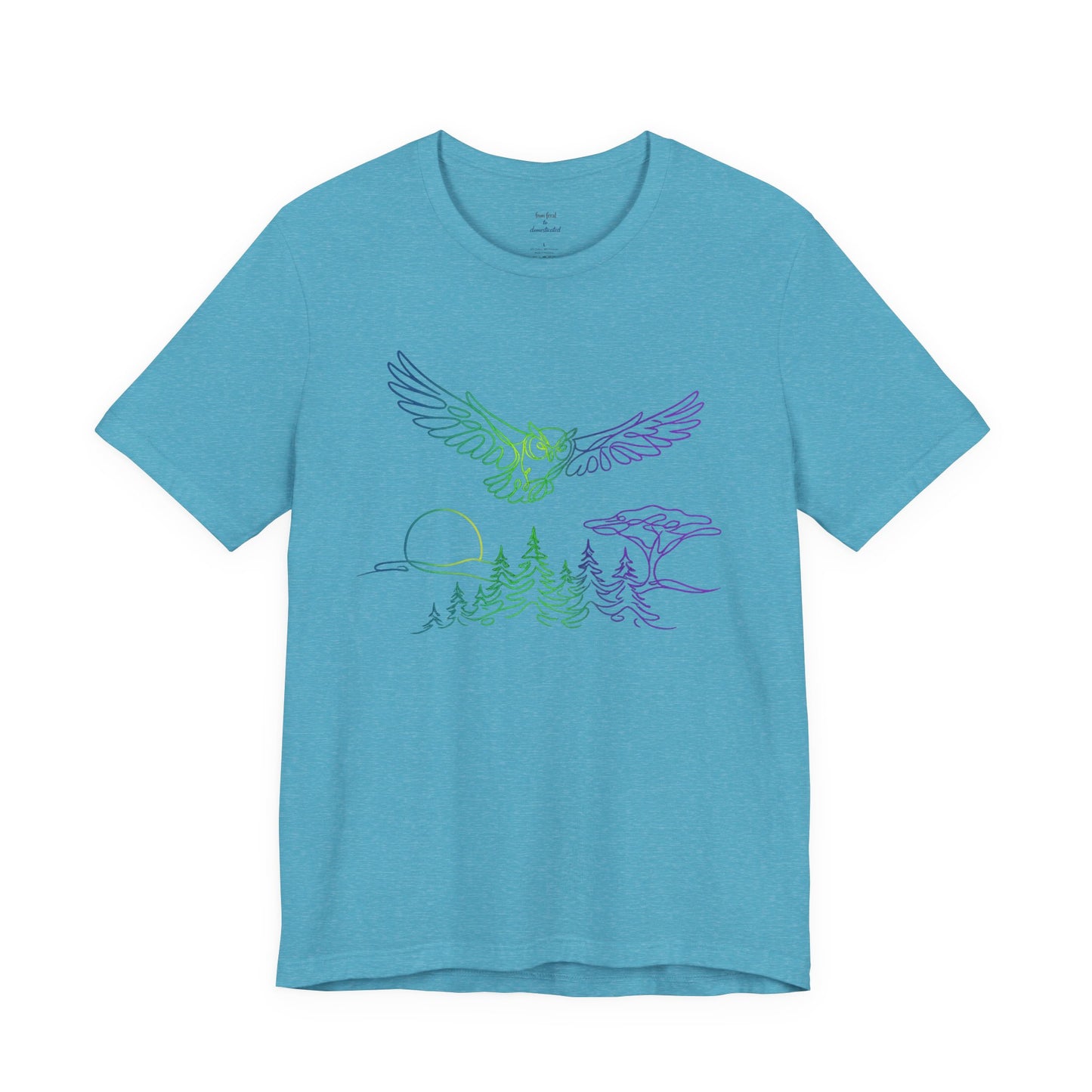 Owl | Colorful Line-Work T-Shirt