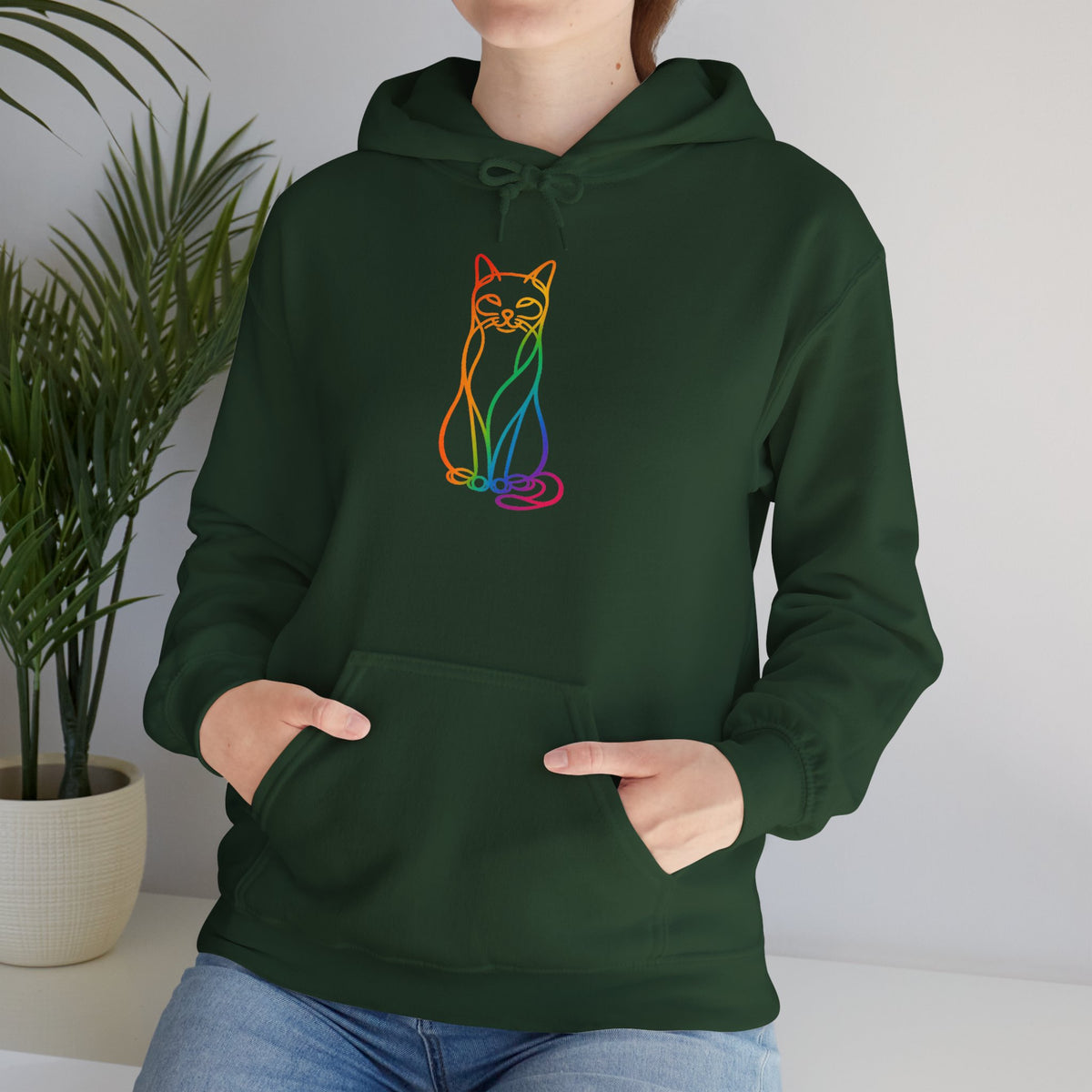 Rainbow Cat Hooded Sweatshirt