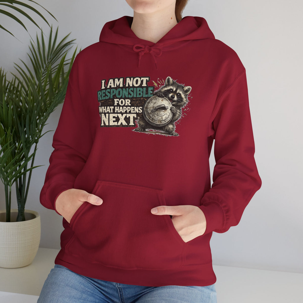 Not Responsible Raccoon Hooded Sweatshirt