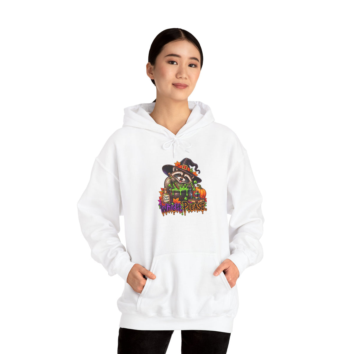 Witch, Please. Raccoon Hooded Sweatshirt
