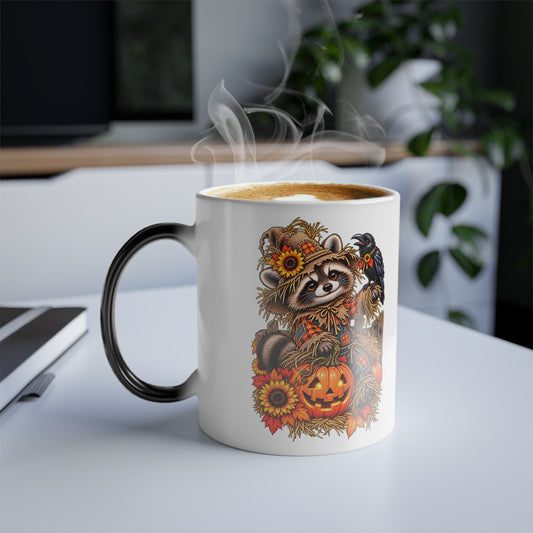 Scarecrow Raccoon Color-Changing Mug  11 oz