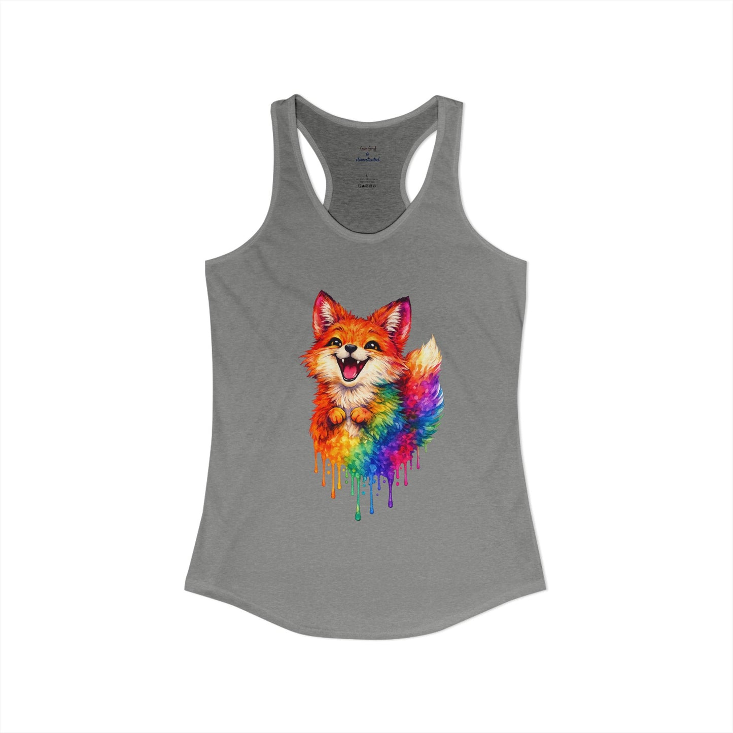 Watercolor Wildlife Fox Racerback Tank