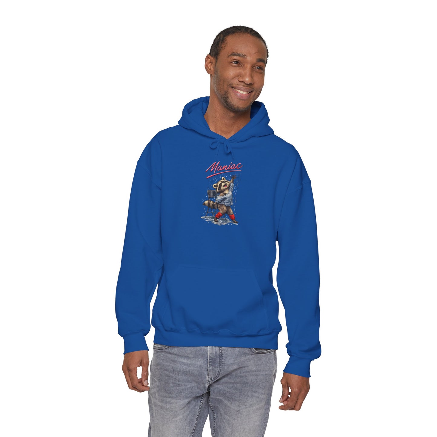 Dancing Raccoon "Maniac" Hooded Sweatshirt