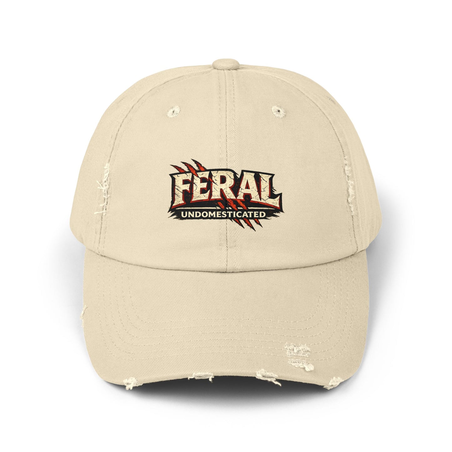 "Feral" Distressed Cap —  Funny Truth Hat