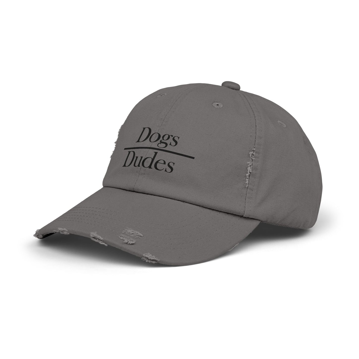 "Dogs Over Dudes" Distressed Cap —  Funny Truth Hat