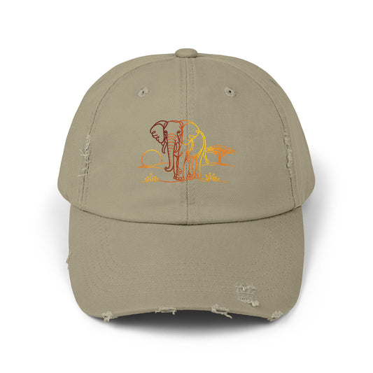 Safari Elephant | Distressed Cap