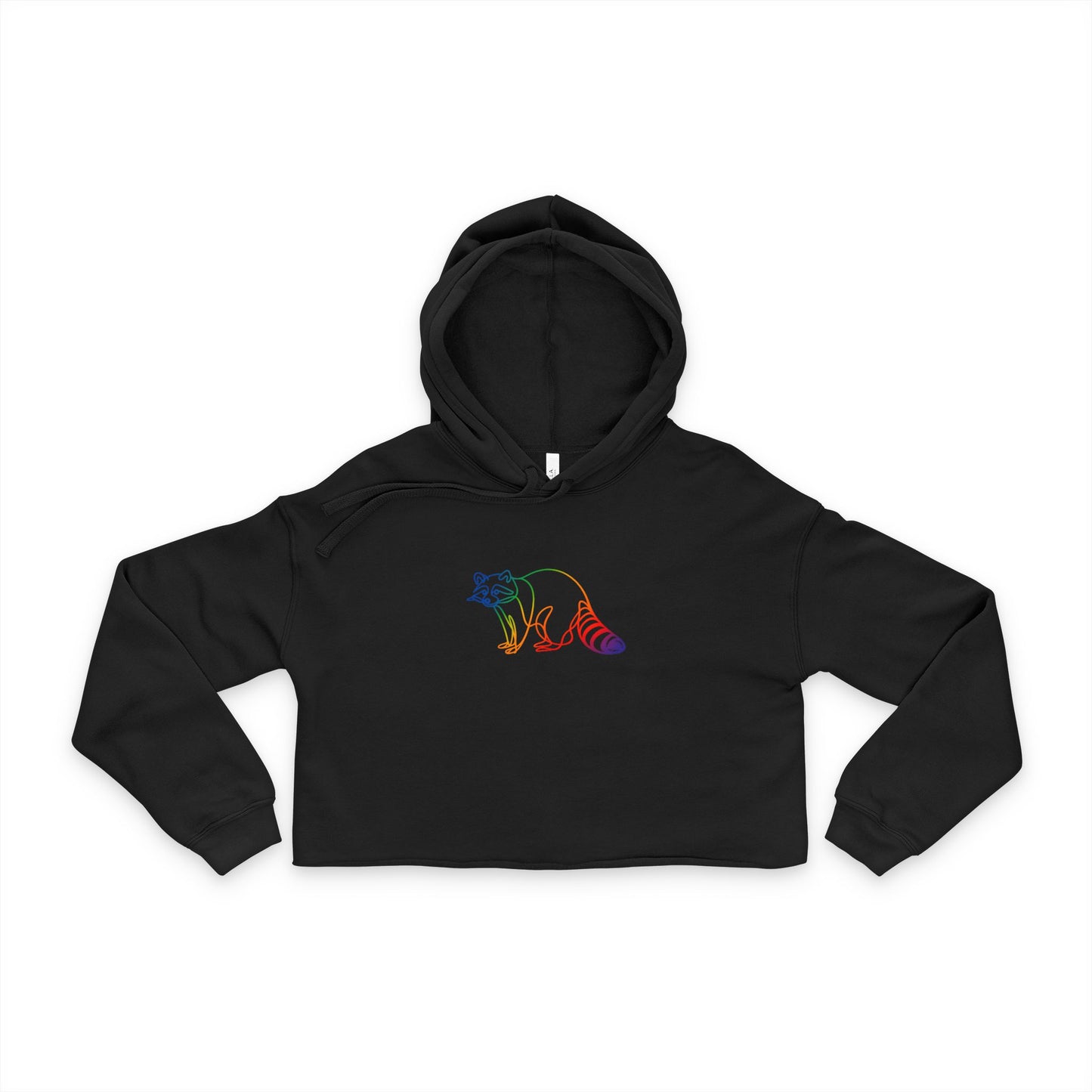 Colorful Raccoon Cropped Hoodie