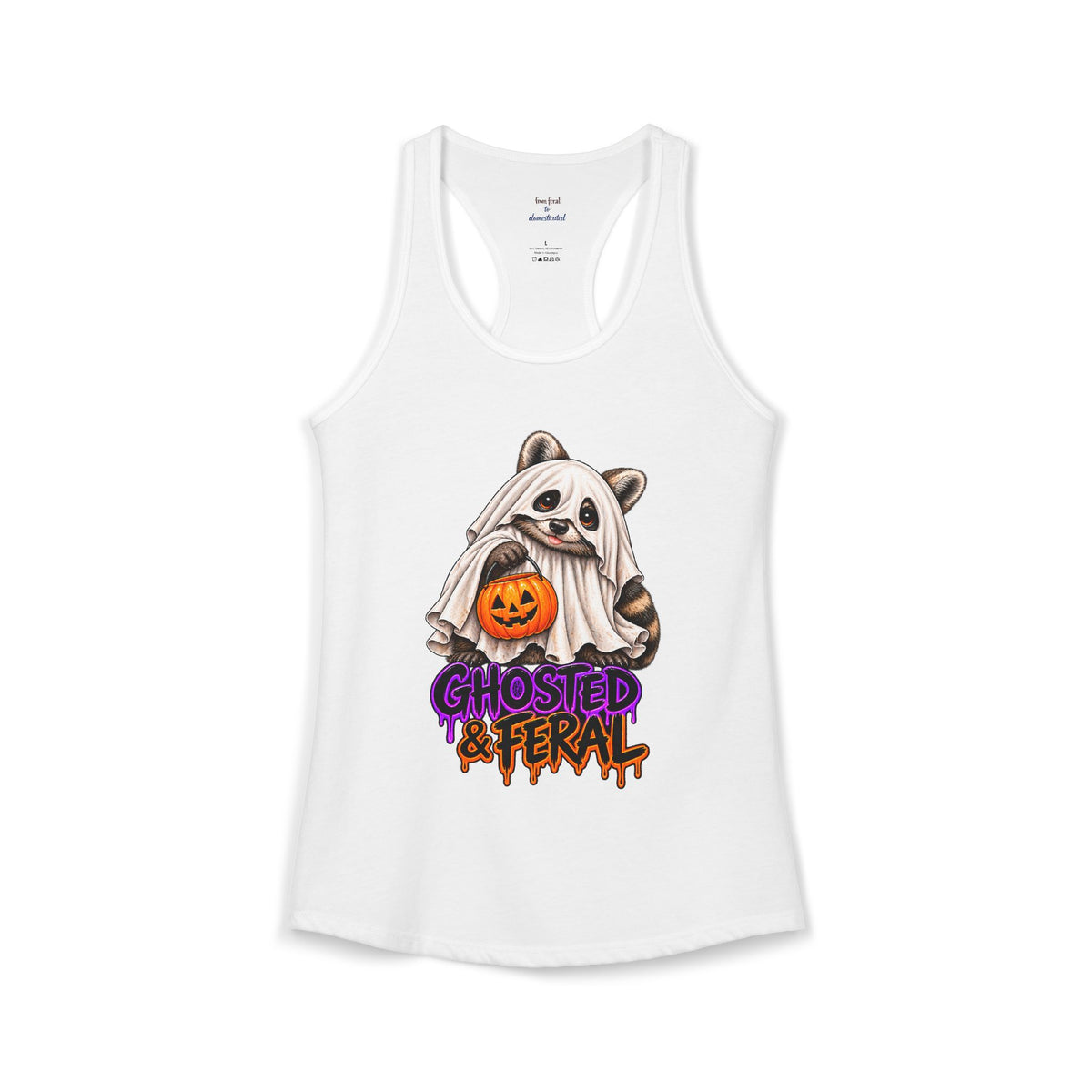 Ghosted Raccoon Racerback Tank