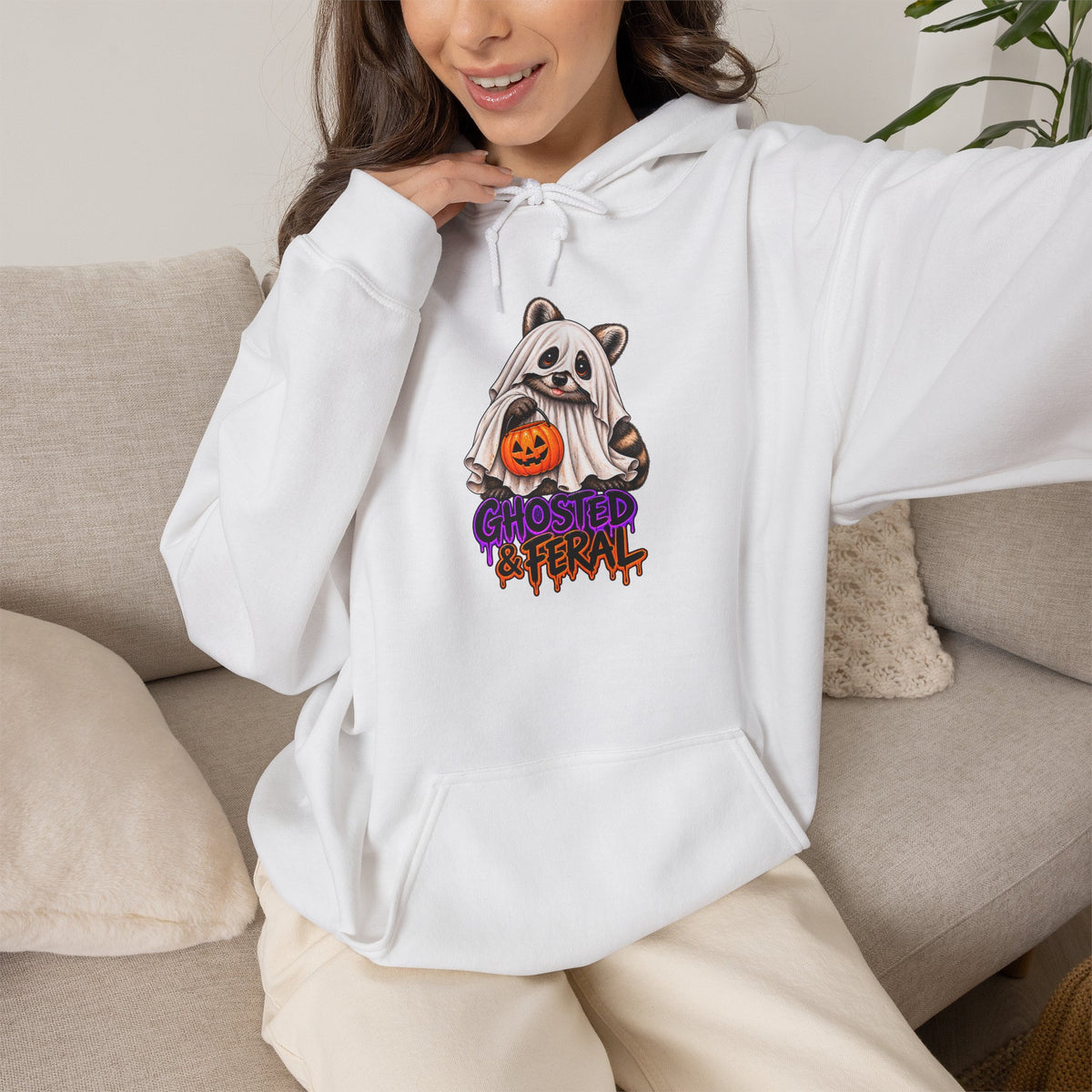 Ghosted Raccoon Hooded Sweatshirt