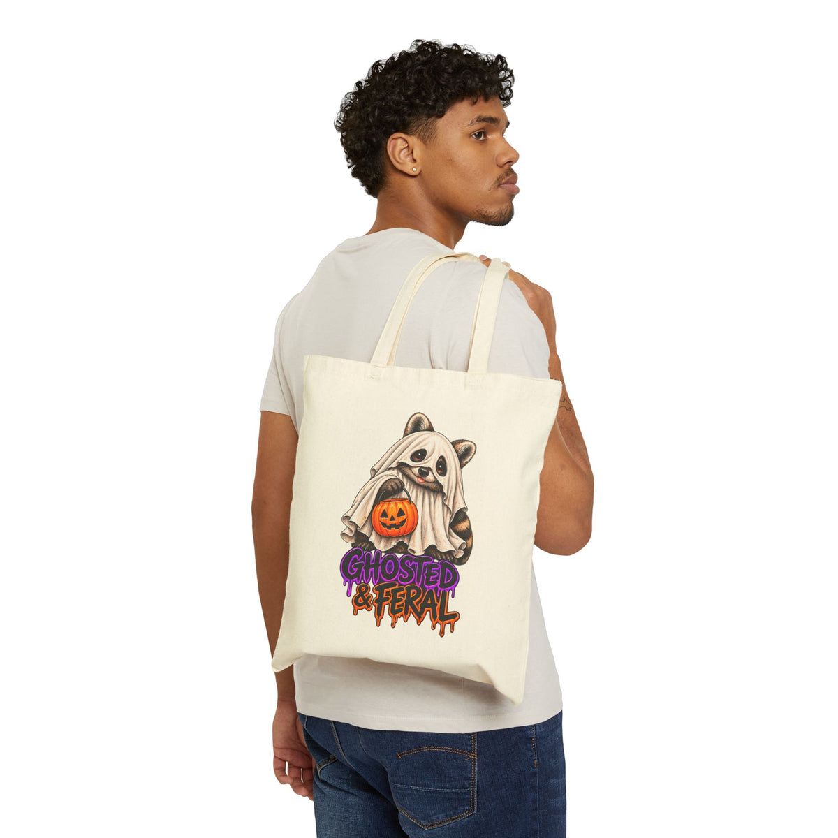Ghosted Raccoon Tote Bag