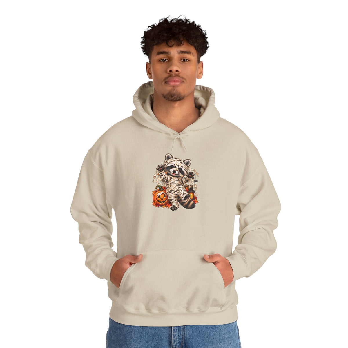 Mummy Raccoon Halloween Hooded Sweatshirt