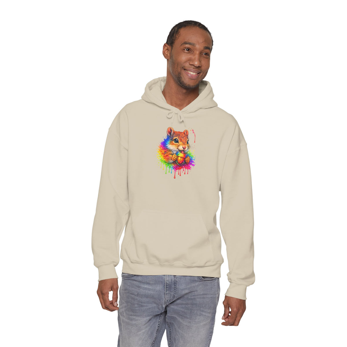 Watercolor Squirrel Hooded Sweatshirt