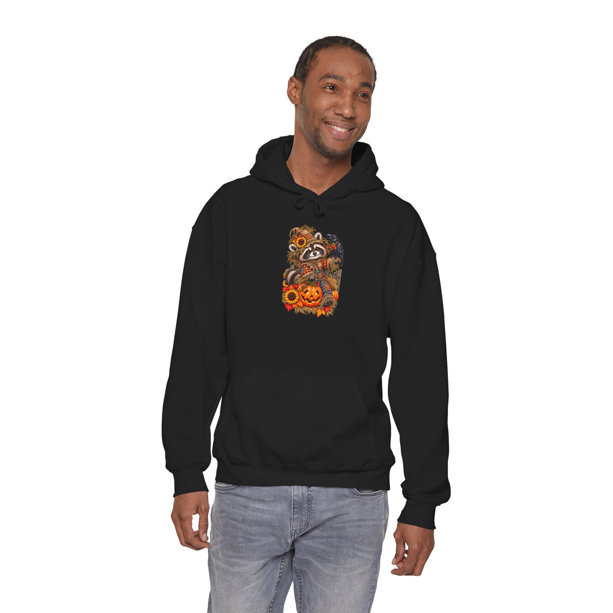 Scarecrow Raccoon Hooded Sweatshirt