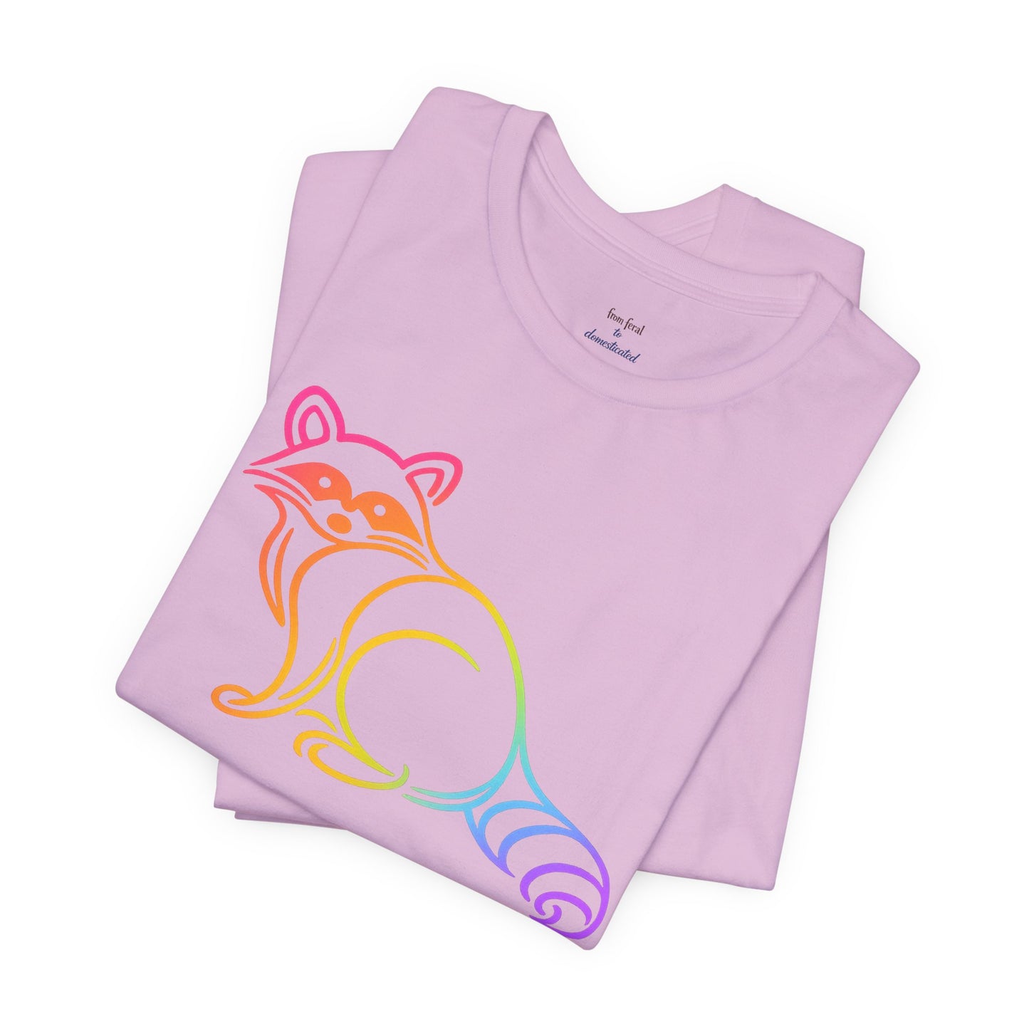 Rascal Raccoon Tee — Minimal Line Raccoon Scenic Graphic T-Shirt