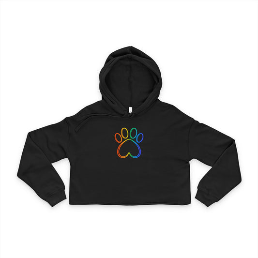 Heart/Paw Cropped Hoodie