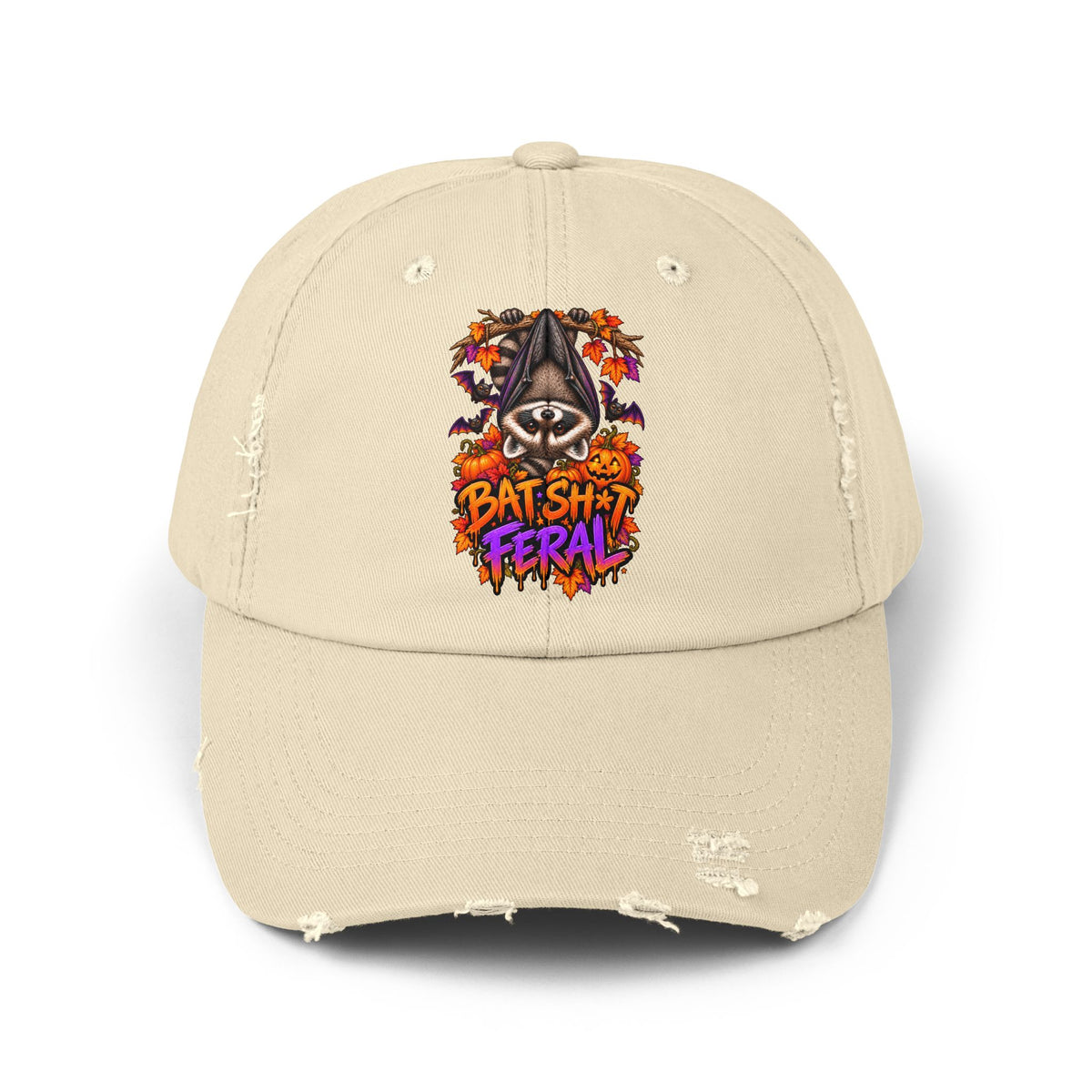 Batty Raccoon Distressed Baseball Hat
