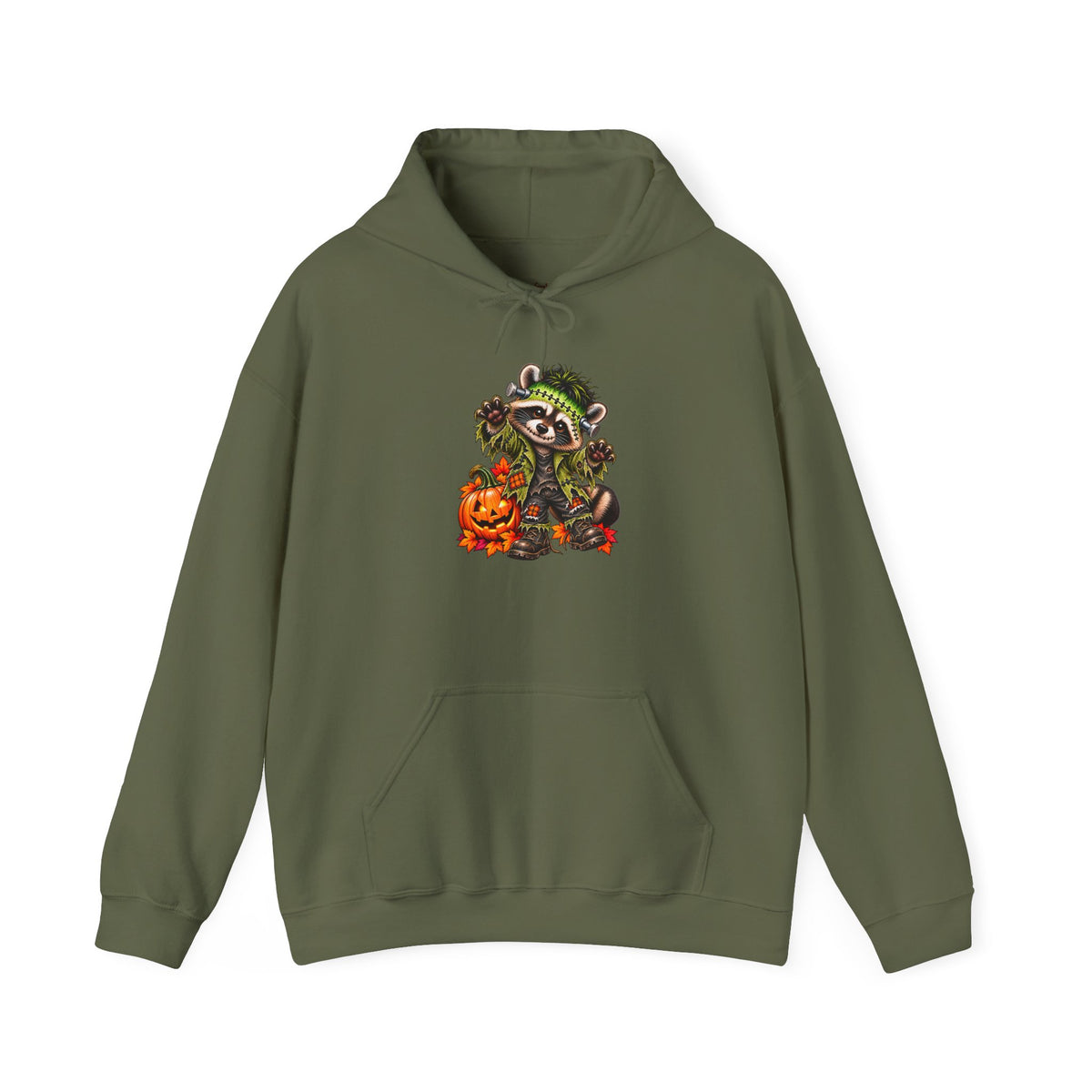 Frankenstein Raccoon Halloween Hooded Sweatshirt