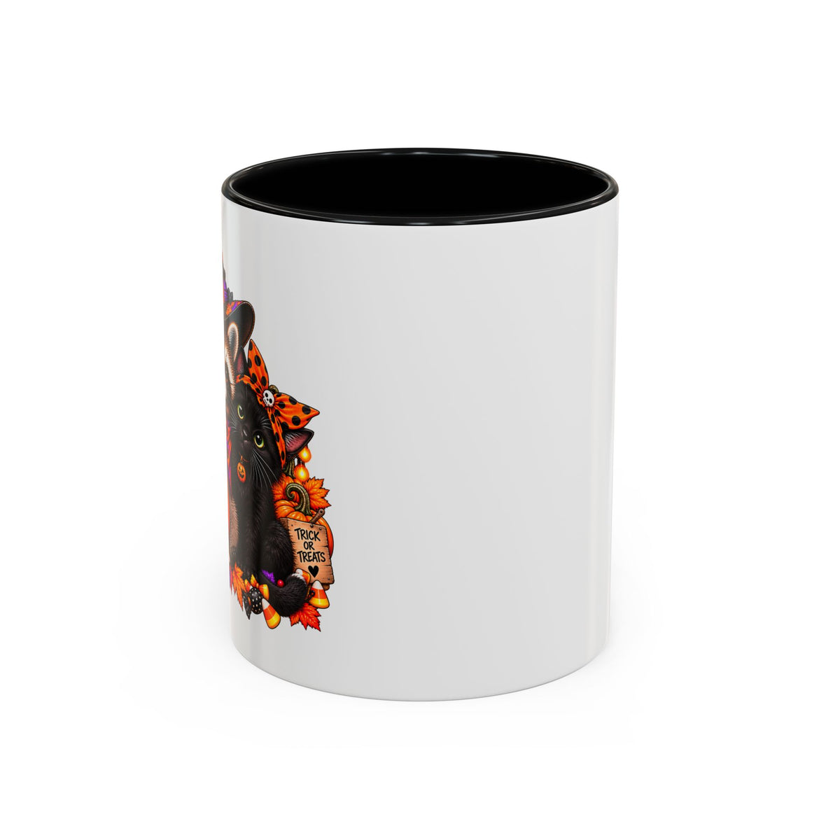 Halloween Raccoon and Black Cat Bestie Coffee Mug  (11/15oz)