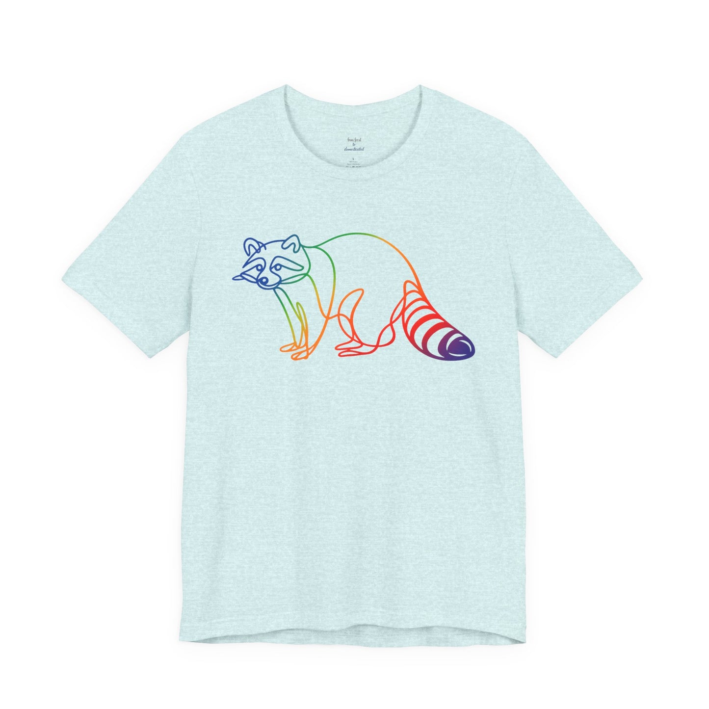 Raccoon Tee — Minimal Line Raccoon Scenic Graphic T-Shirt