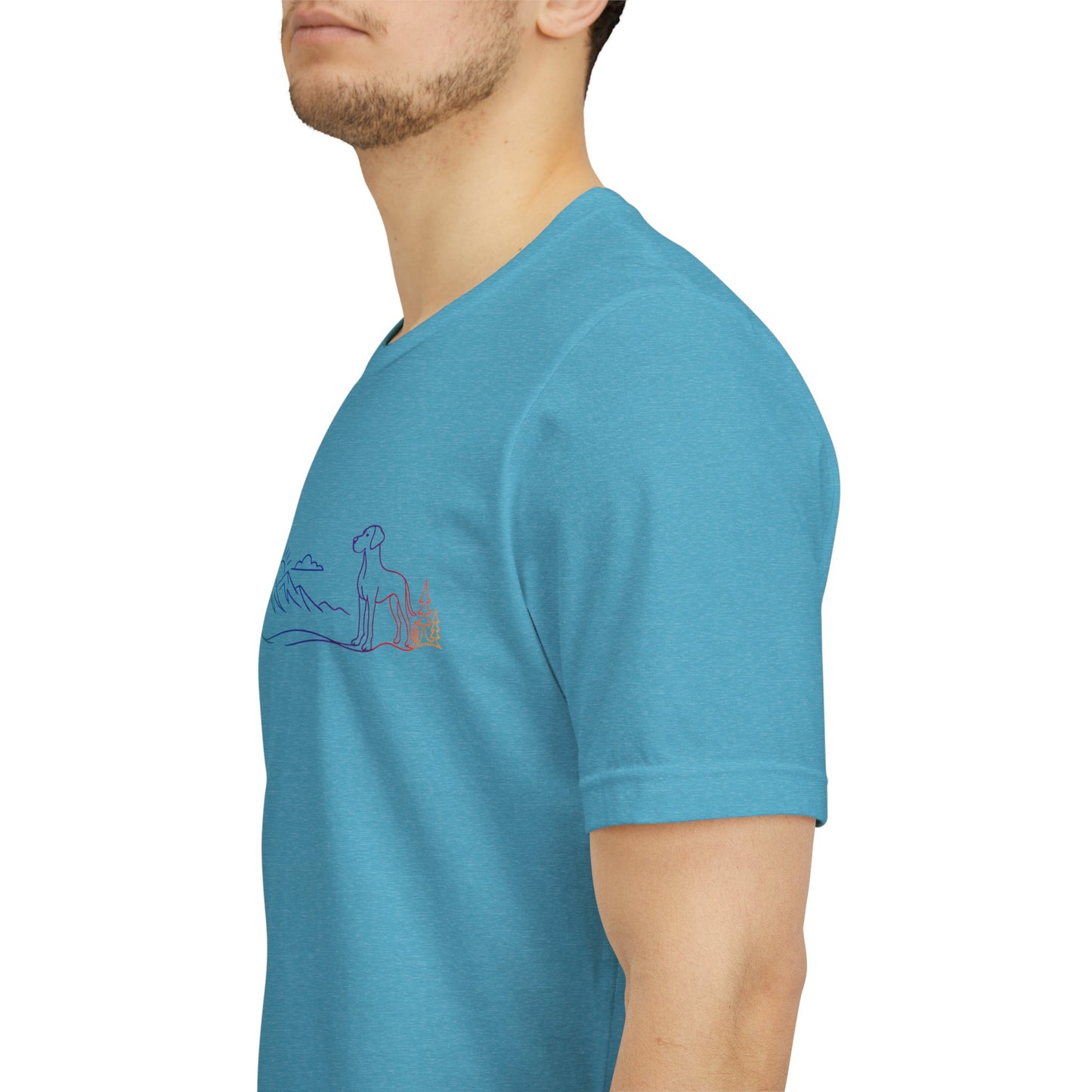 Natural- Eared Great Dane Wild Lines T-Shirt