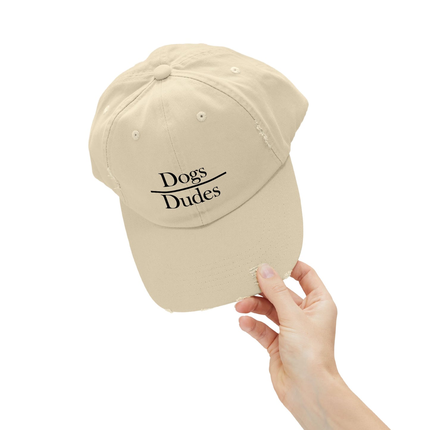 "Dogs Over Dudes" Distressed Cap —  Funny Truth Hat