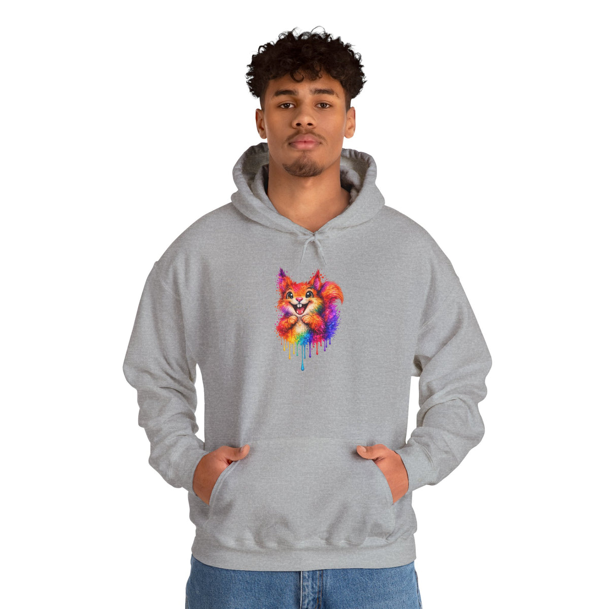 Watercolor Squirrel Hooded Sweatshirt