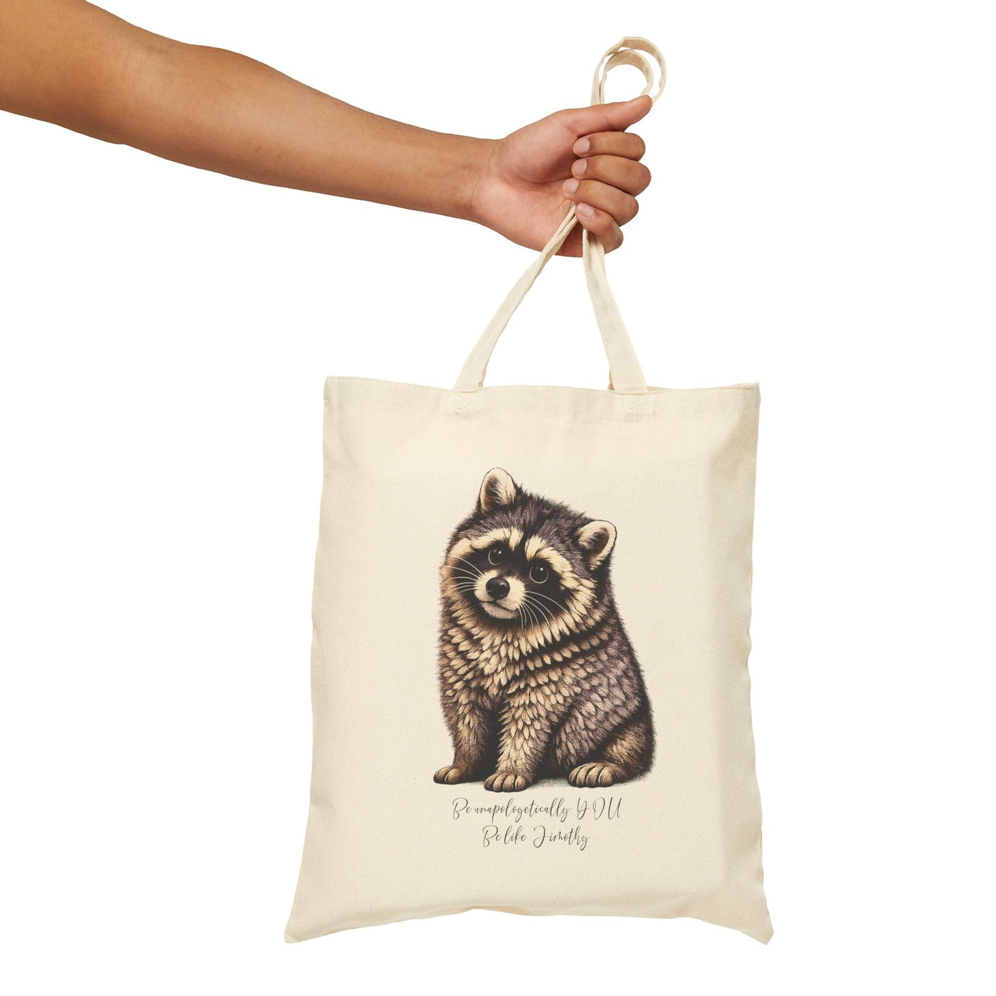 Jimothy The Raccoon Inspirational Tote Bag