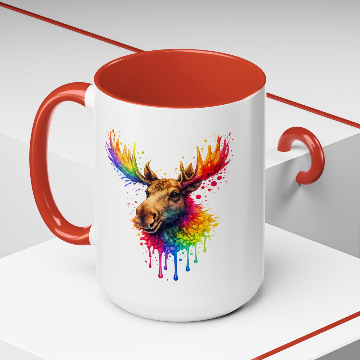 Watercolor Moose Coffee Mug  (11/15oz)