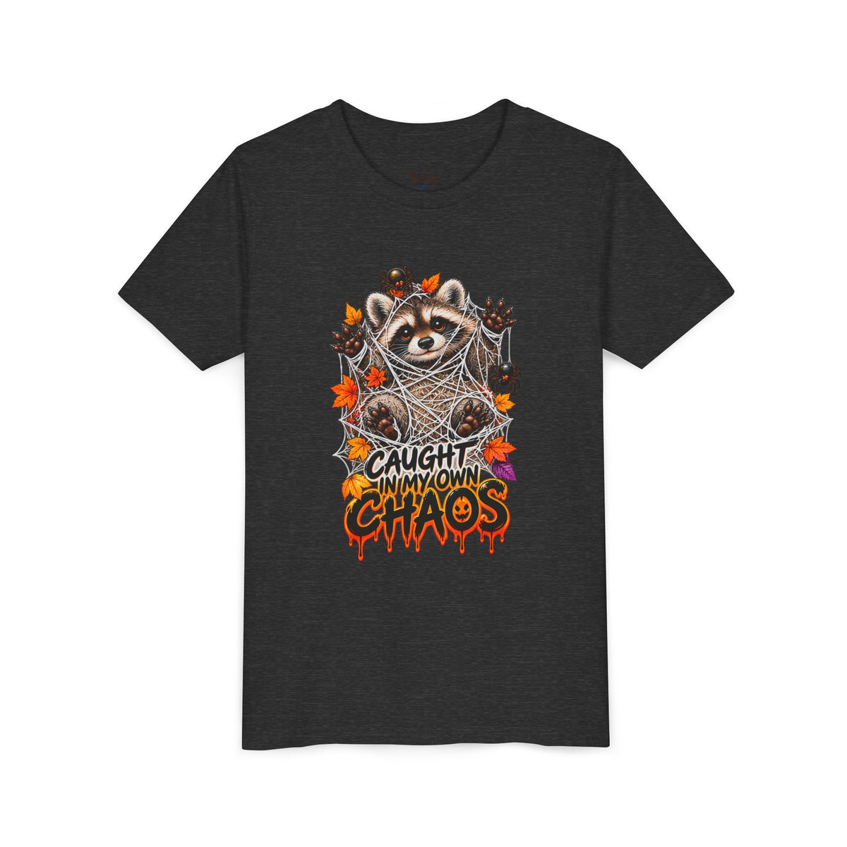 Caught Raccoon Youth Tee — Raccoon Kids Tshirt