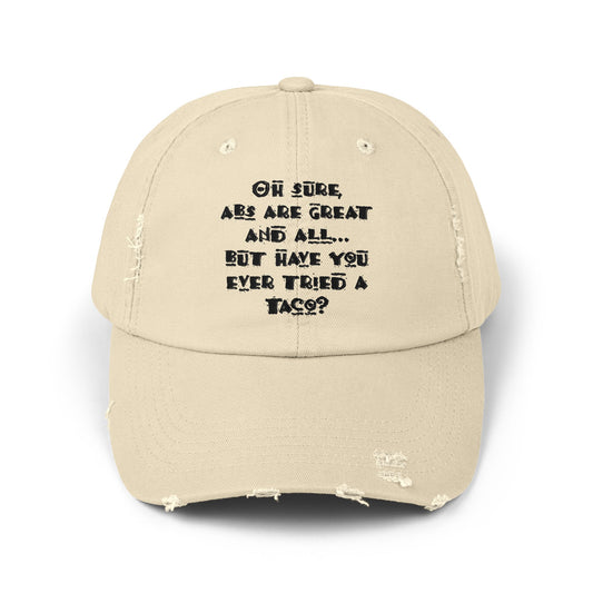 "Tacos" Distressed Cap —  Funny Truth Hat