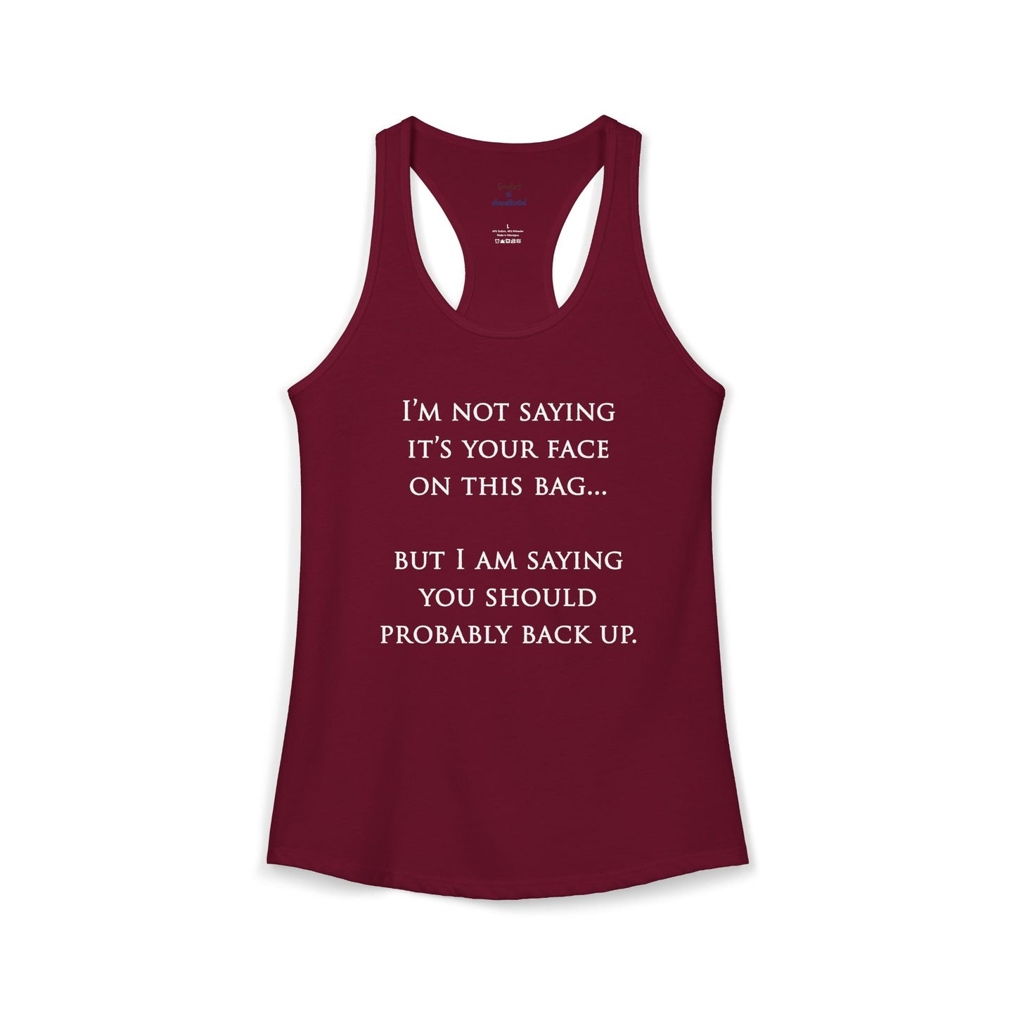 Face On The Bag Kickboxing Racerback Tank