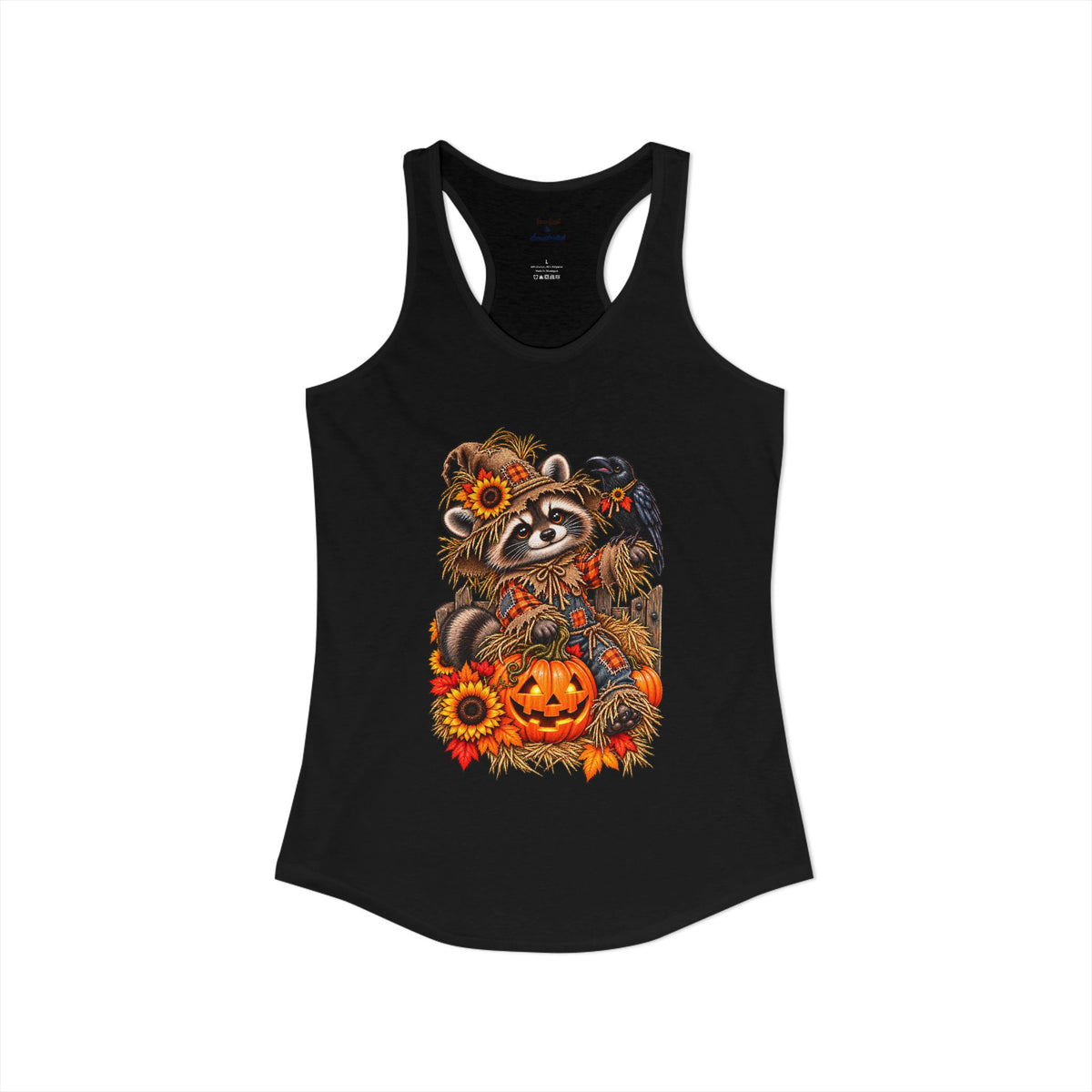 Scarecrow Raccoon Racerback Tank