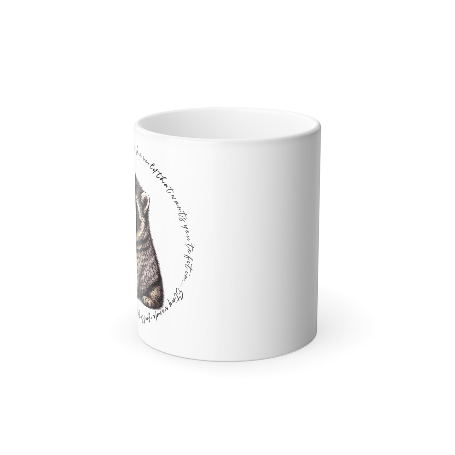 Jimothy The Raccoon Color-Changing Mug  11 oz