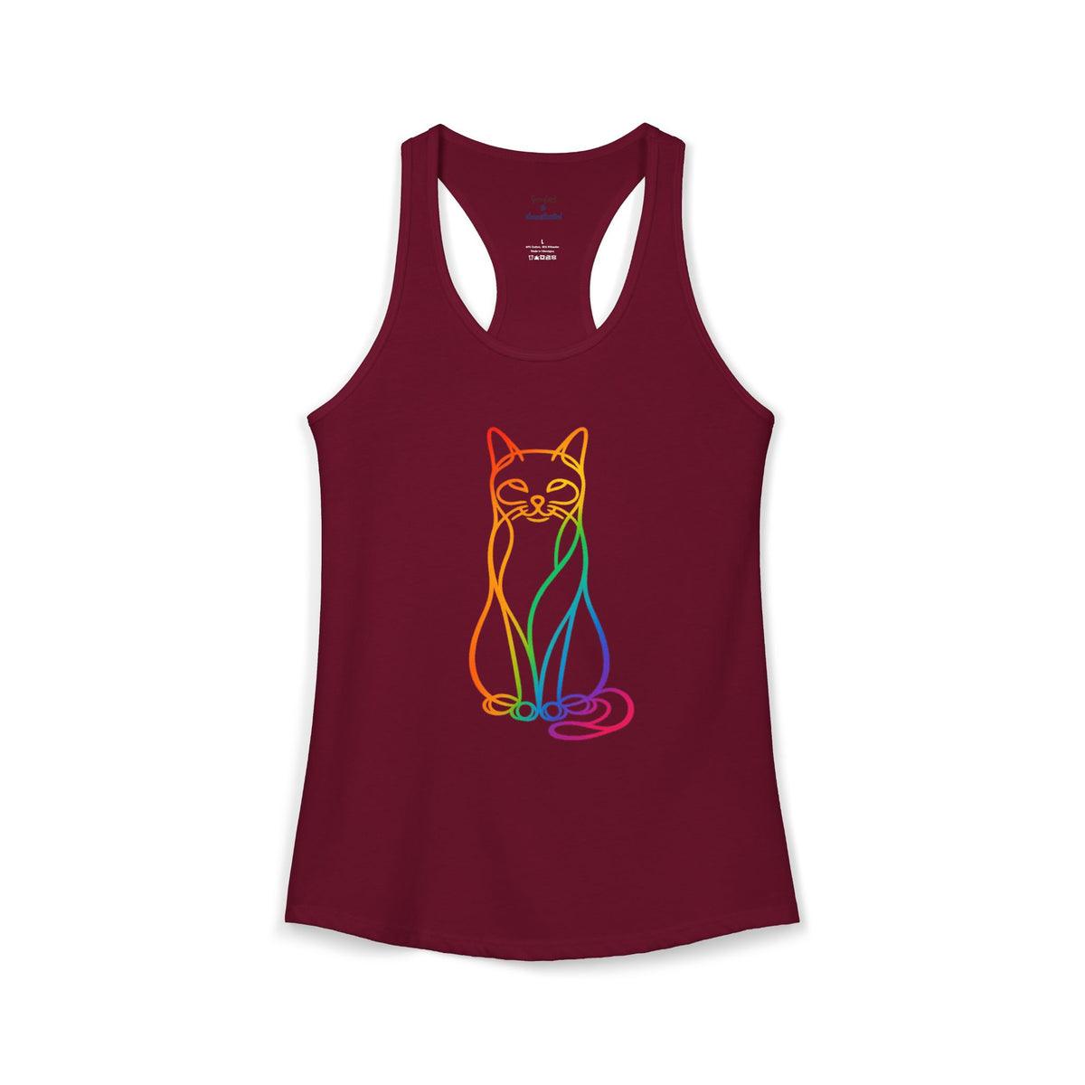 Rainbow Cat Racerback Tank
