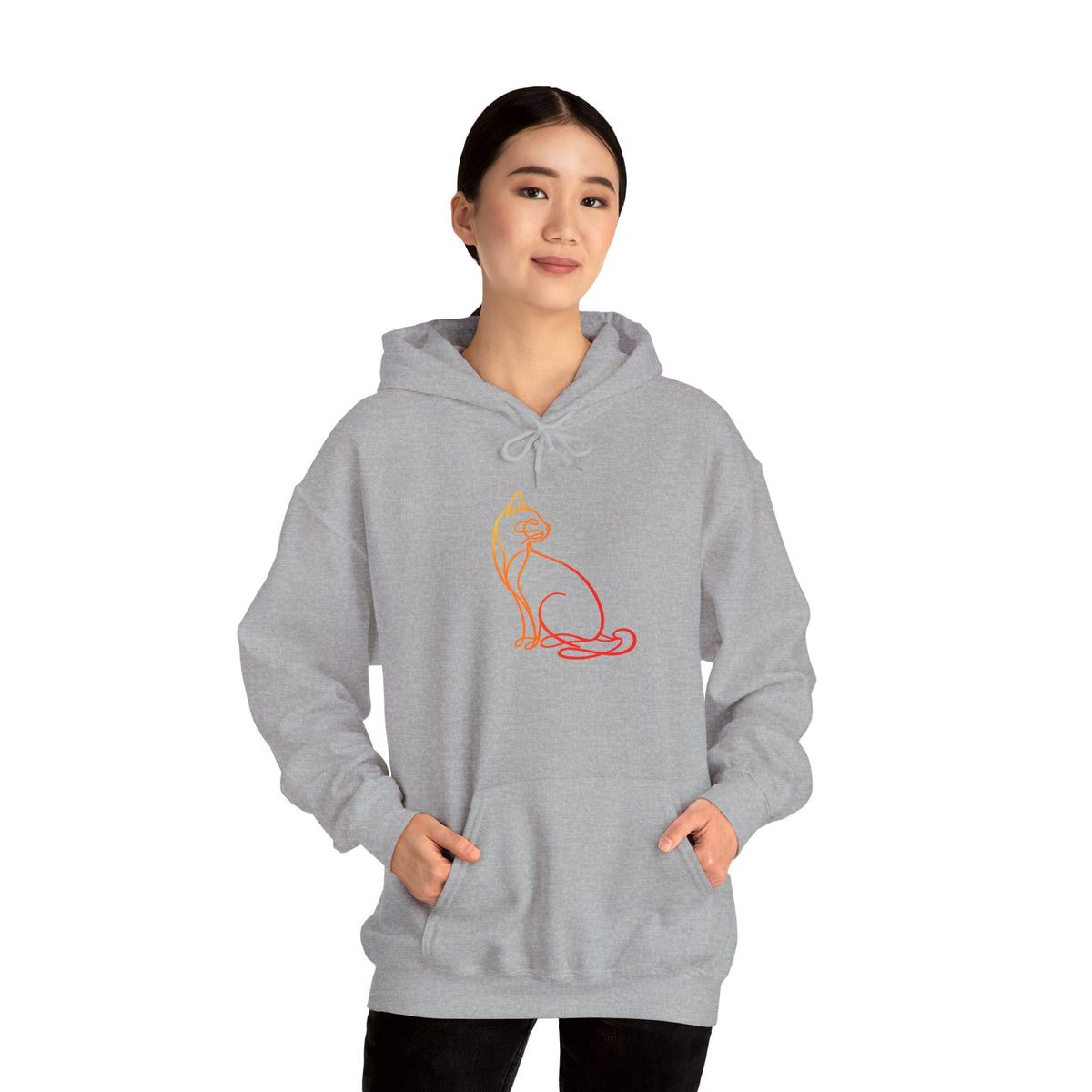 Sunrise Cat Hooded Sweatshirt