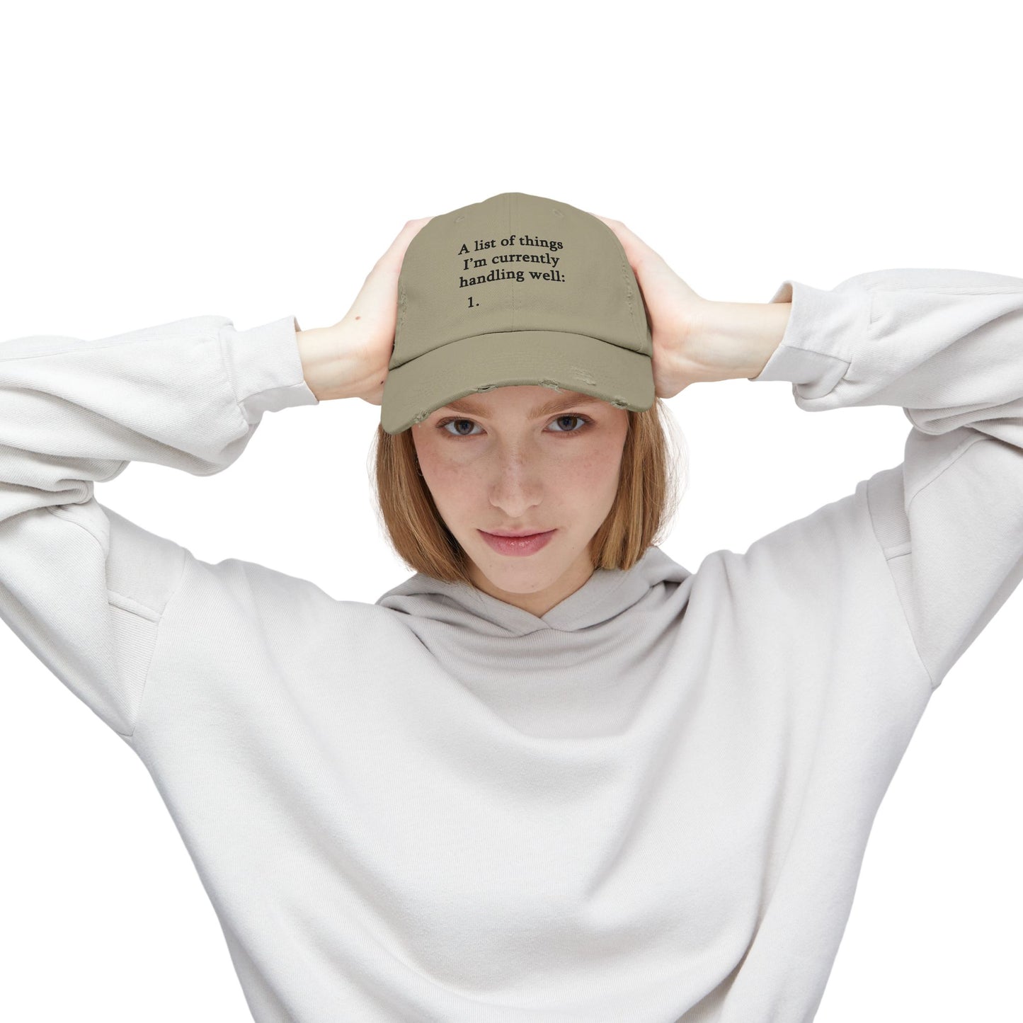"A List" Distressed Cap —  Funny Truth Hat