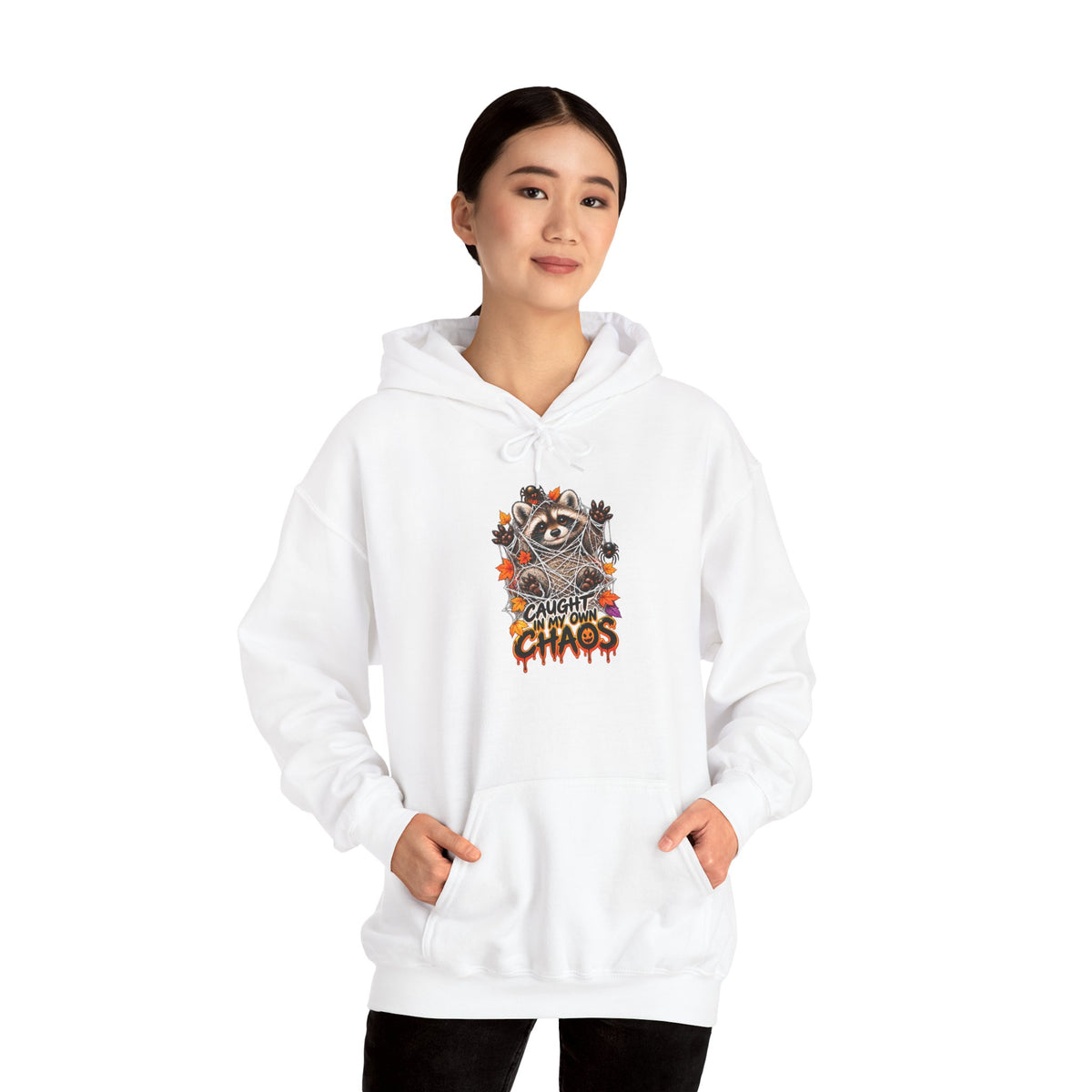 Caught Raccoon Hooded Sweatshirt