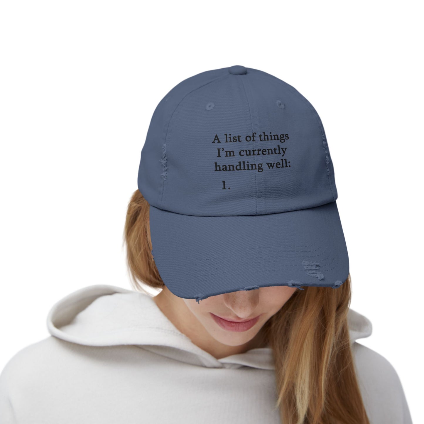 "A List" Distressed Cap —  Funny Truth Hat