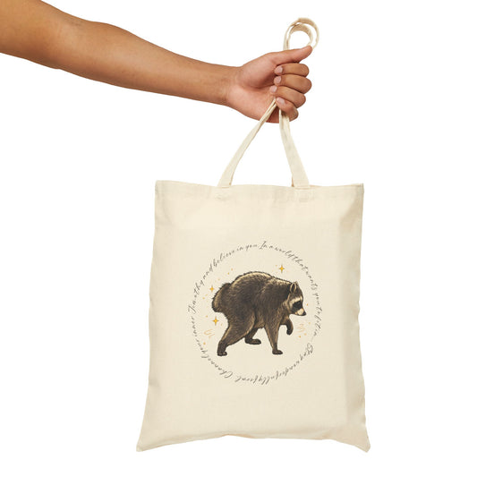 Jimothy The Raccoon Inspirational Tote Bag