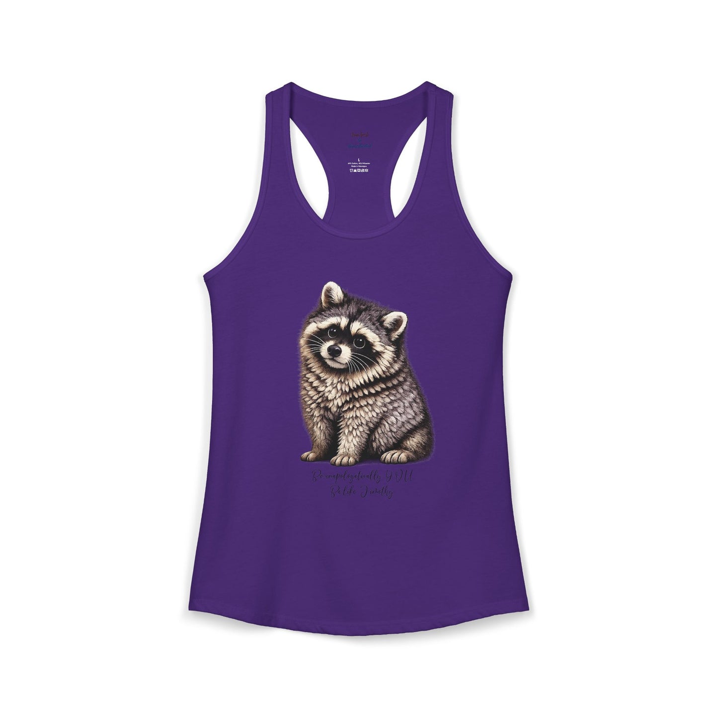 Jimothy The Raccoon Racerback Tank