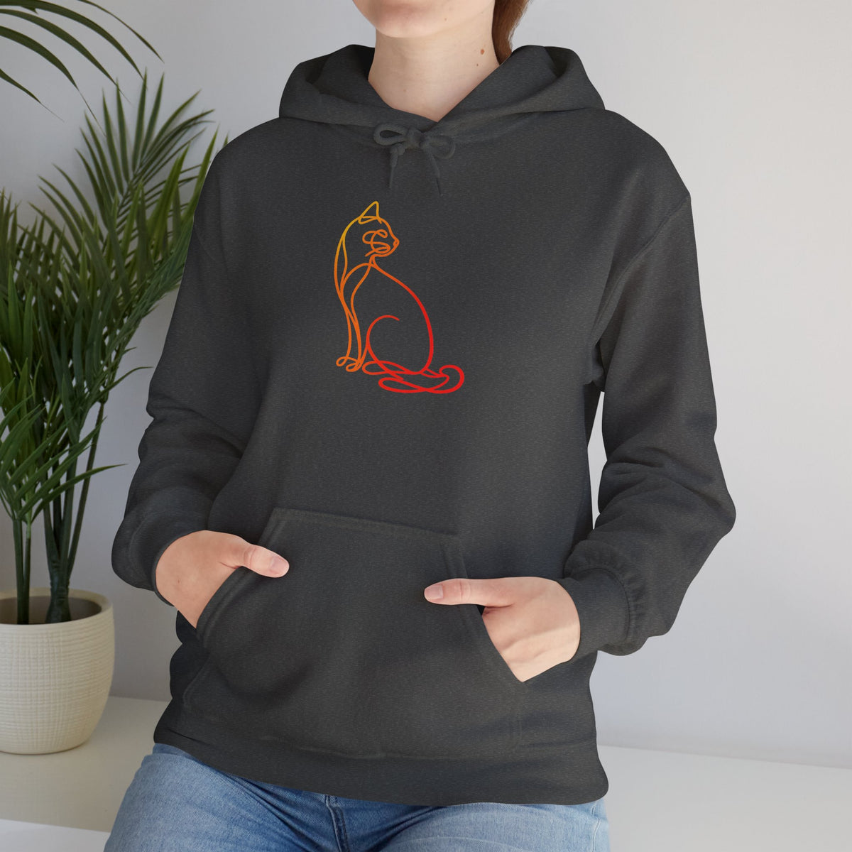 Sunrise Cat Hooded Sweatshirt