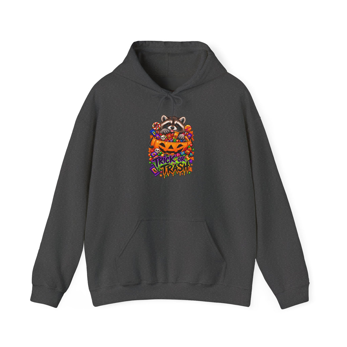 Trick or Trash Raccoon Hooded Sweatshirt