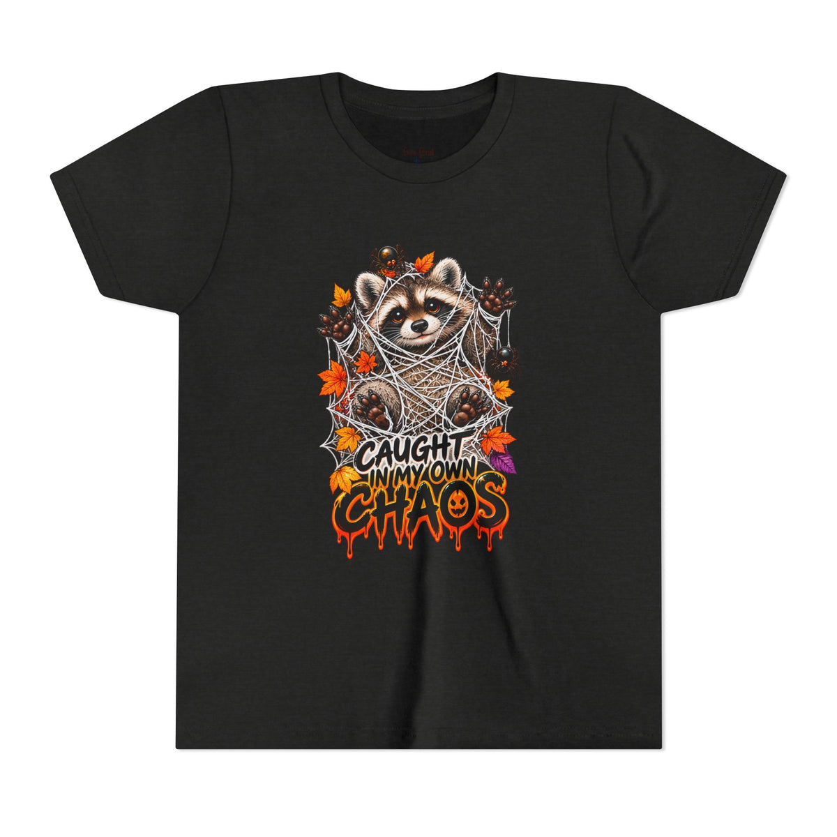 Caught Raccoon Youth Tee — Raccoon Kids Tshirt