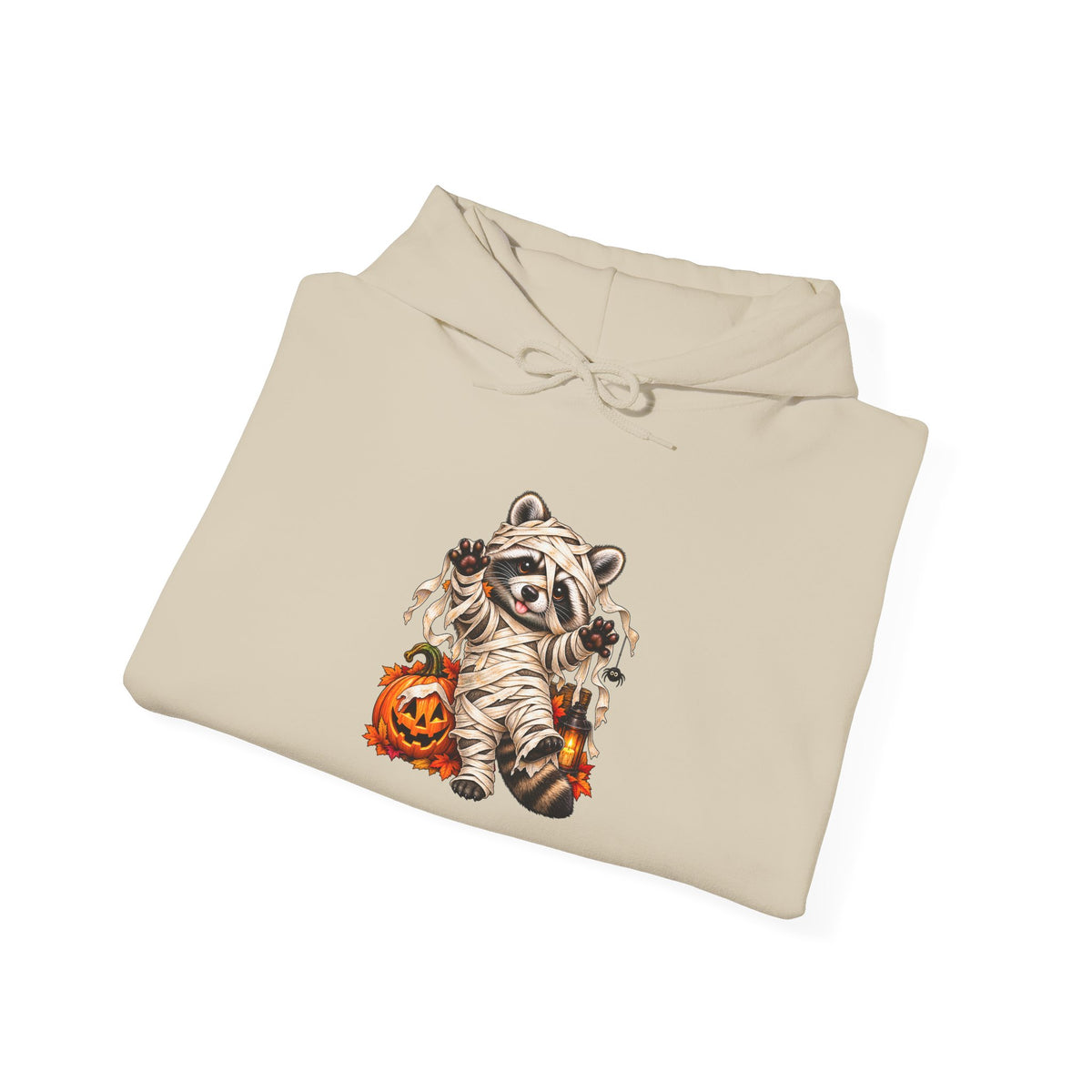 Mummy Raccoon Halloween Hooded Sweatshirt