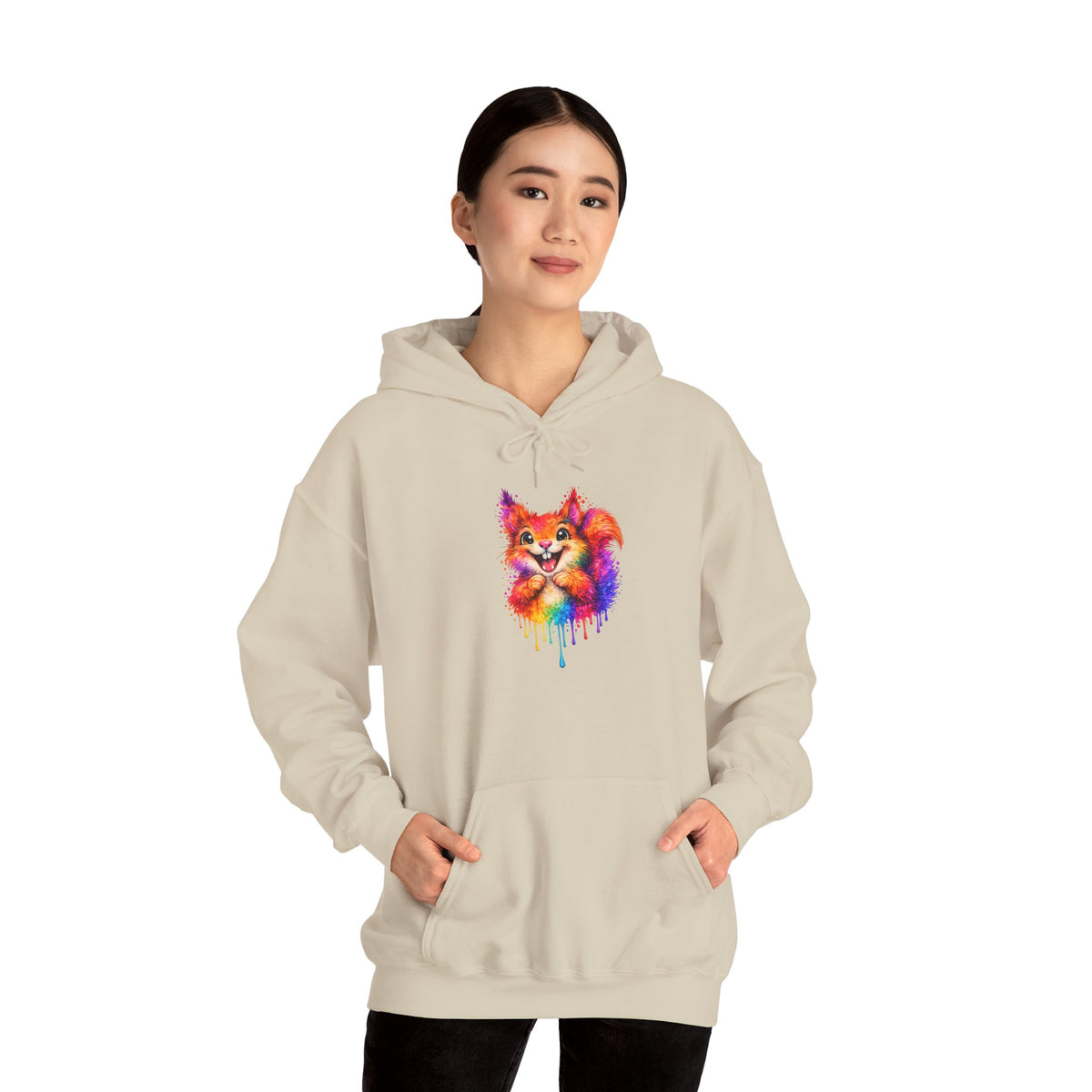 Watercolor Squirrel Hooded Sweatshirt