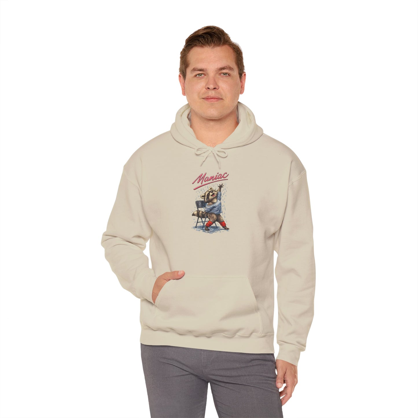 Dancing Raccoon "Maniac" Hooded Sweatshirt